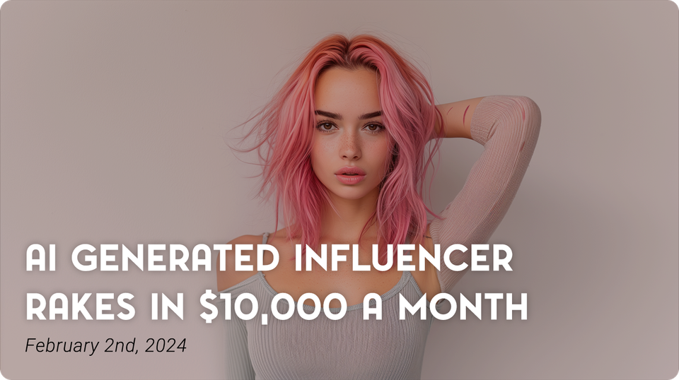 AI Generated Influencer Rakes In $10,000 A Month